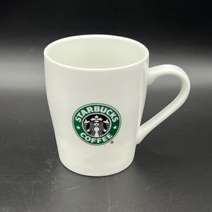 2007 Starbucks Coffee Mug Cup Double Sided White Mermaid Siren Logo Classic 8oz